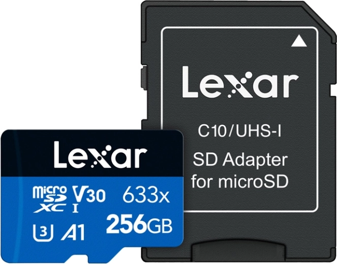 Lexar High-Performance 633x microSDXC 256 GB s SD adaptérem