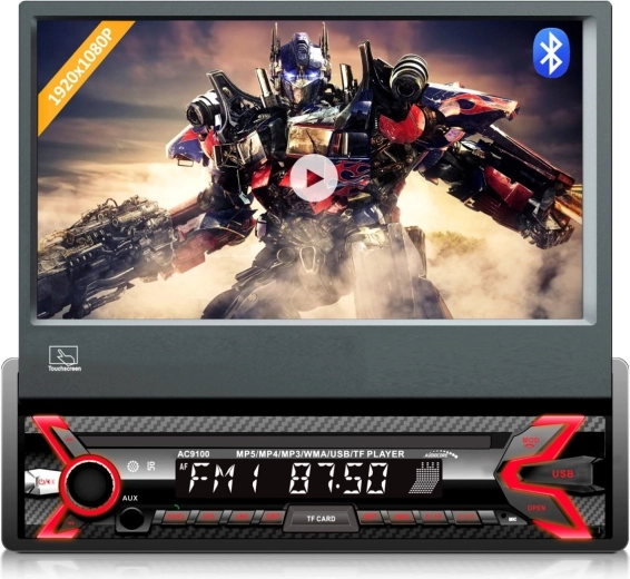 Autorádio Audiocore AC9100 s výsuvným 7" dotykovým displejem, bluetooth a USB
