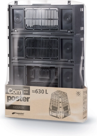 Velký objem 630 l pro efektivní kompostování
