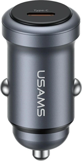USAMS hliníková autonabíječka USB-C PD 30 W