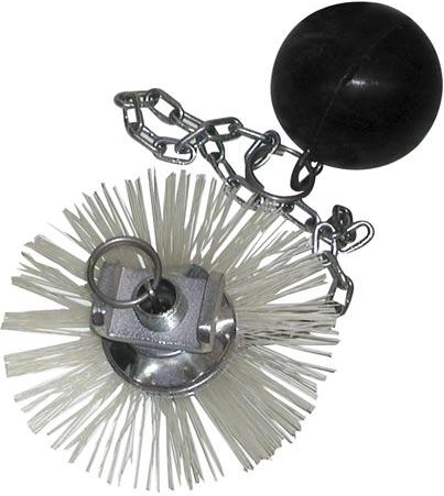 Komínová růžice silonová s gumovým závažím 140 mm