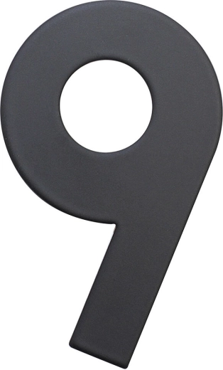 Domovní číslo 9, 75 mm, nerez, matná černá