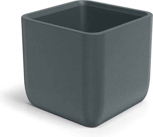 Květináč Molta Square 48 cm – grafitový plastový čtvercový květináč do interiéru i exteriéru
