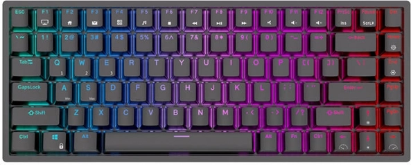 Bezdrátová mechanická klávesnice Royal Kludge RK84 s RGB podsvícením a červenými spínači