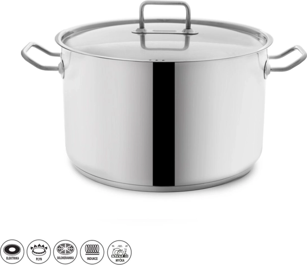 Nerezový kastrol Stock 10 l s poklicí