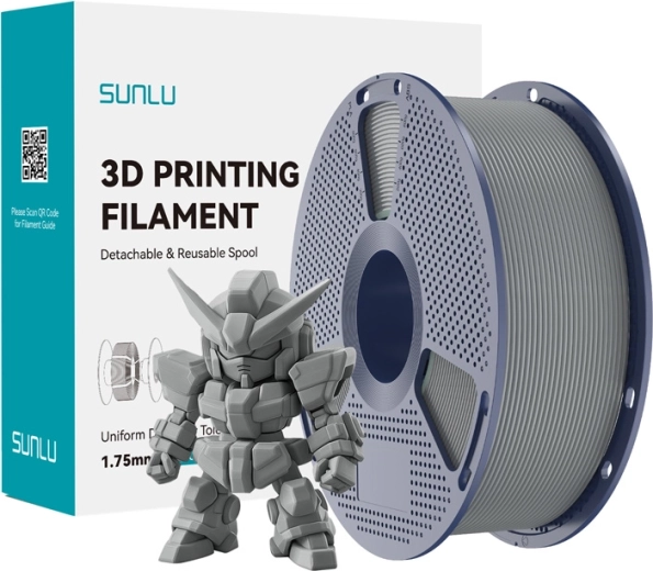 Sunlu PLA+ 2.0 filament šedý 1,75 mm