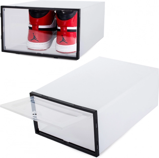 Organizér na boty s výklopnou dvířkou, modulární průhledný box
