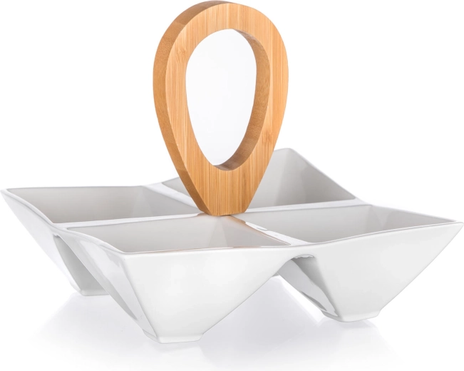 4 přihrádky pro přehledné servírování