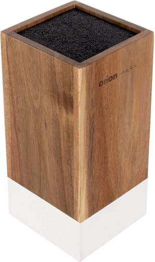 Elegantní akáciové dřevo s bílým prvkem