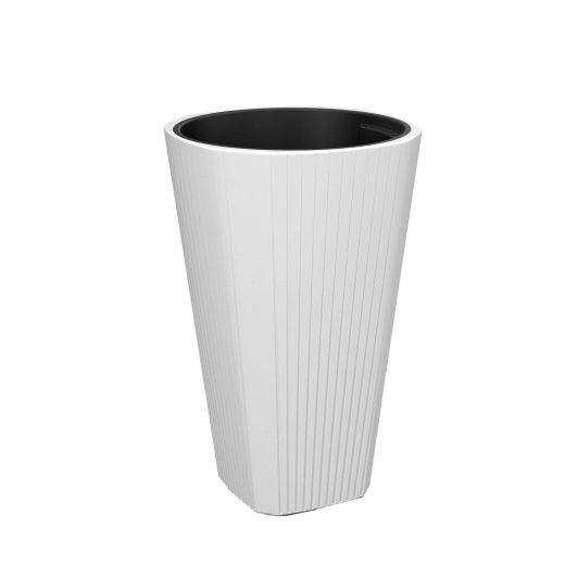 Květináč Muza 39 cm bílý s vložkou