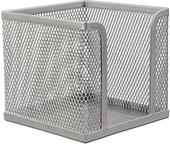 Kovový zásobník na bločky CONCORDE, stříbrný