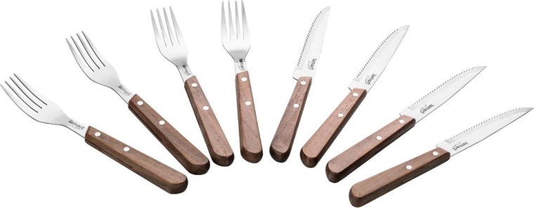 Lamart steakový příbor Walnut, 8 kusů