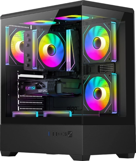 Počítačová skříň DarkFlash C365 černá s 5 ventilátory