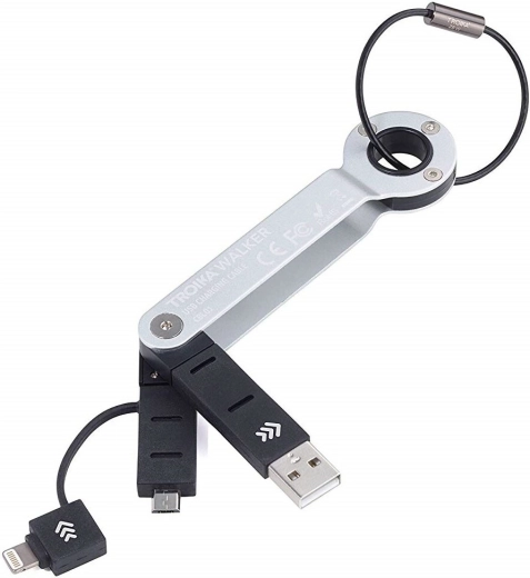 Troika Walker Silver USB klíčenka, stříbrná