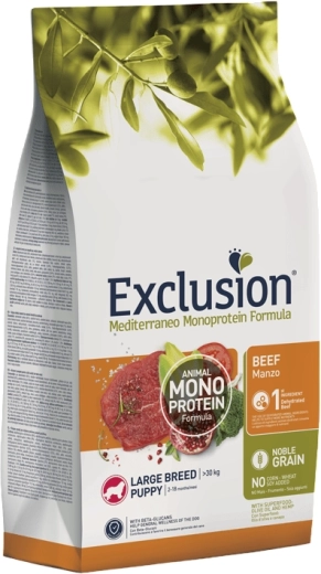 Exclusion Puppy large breed hovězí granule pro štěňata velkých plemen 12 kg