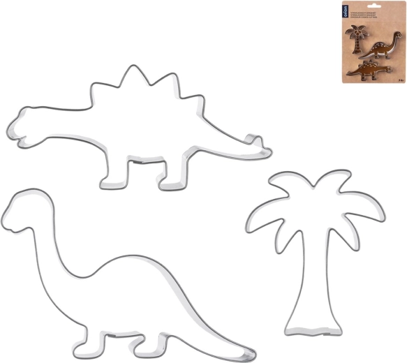 Vykrajovačky z nerezu dinosvět 3 ks