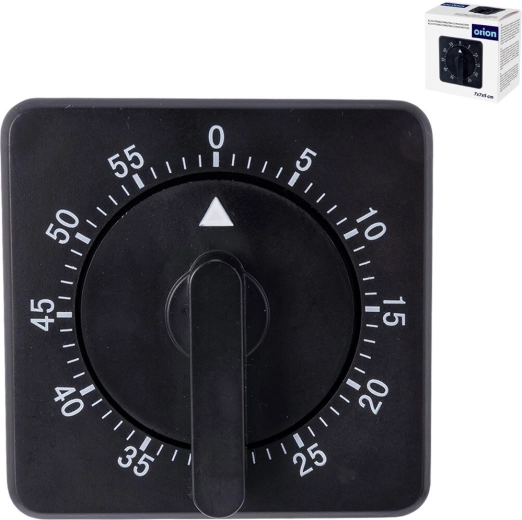 Mechanická kuchyňská minutka s magnetem černá