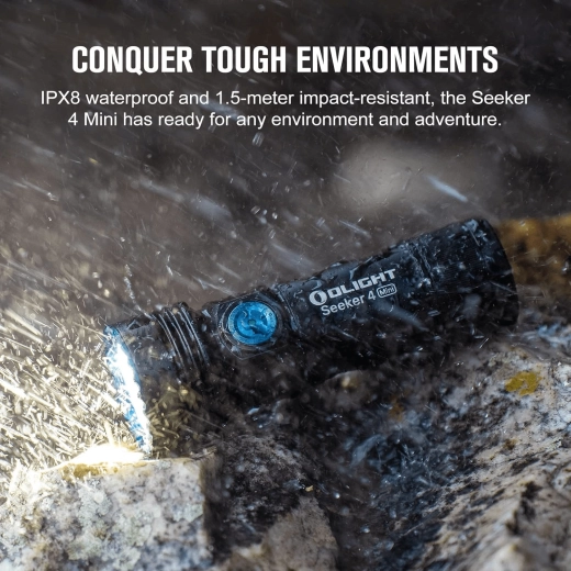 Svítilna Olight Seeker 4 Mini Titanium Limited Edition s UV světlem