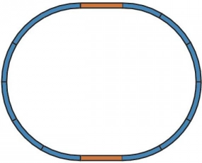 Piko sada kolejí A – základní ovál H0