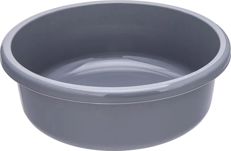 Kulatá plastová mísa 9 l šedá 36 cm