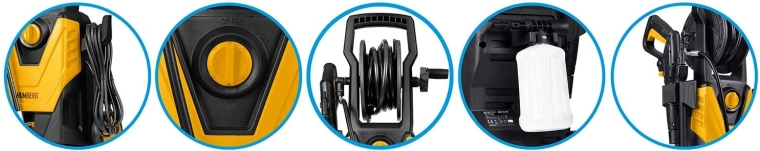 Integrovaný naviják hadice a plná výbava