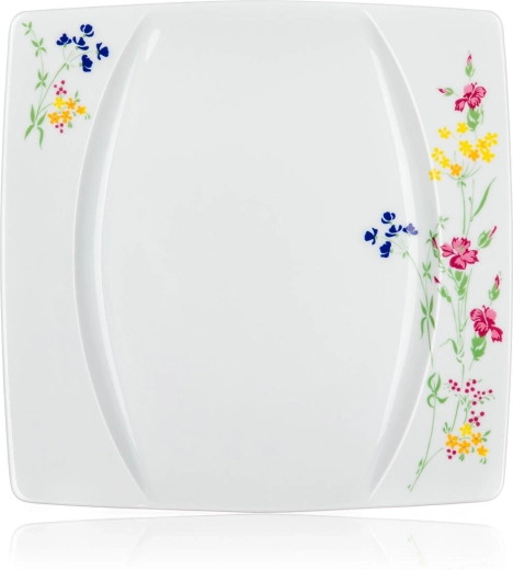 Moderní čtvercový design s květinovým dekorem