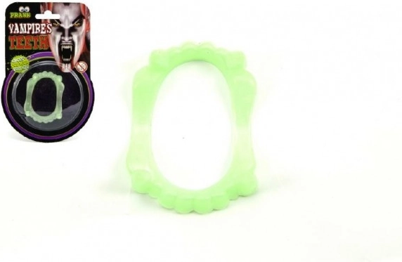 Svítící upíří zuby pro karneval