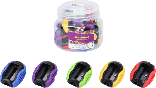 Ořezávátko na tužku jednootvorové 3,3 × 2 × 4 cm, mix barev