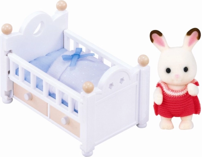 Chocolate králíček v postýlce – baby figurka s doplňky