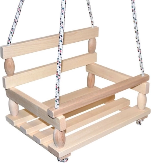 Dřevěná houpačka přírodní