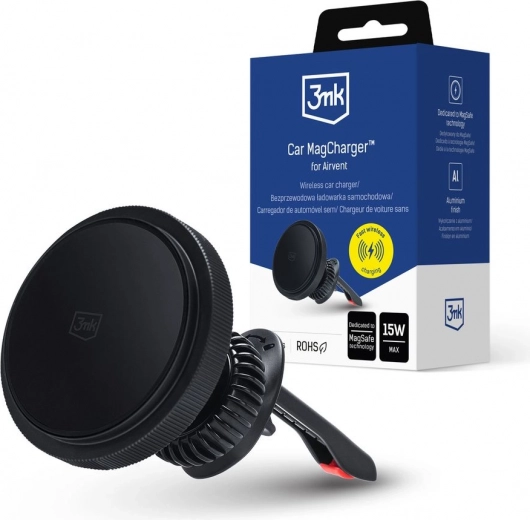 3mk držák do auta s bezdrátovým nabíjením MagCharger do ventilační mřížky