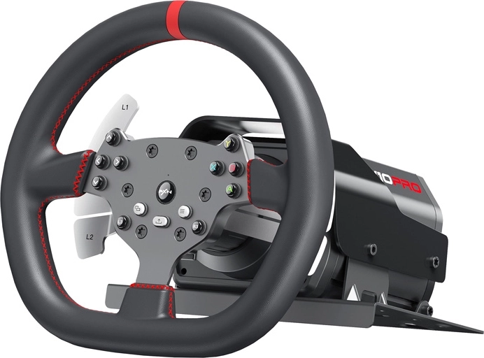 Ergonomický D‑volant s 17 tlačítky a pádly F1