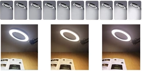 Kruhové LED se 3 barvami světla a 10 úrovněmi jasu