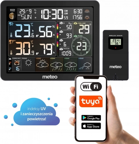 WiFi Meteorologická stanice s měřením znečištění ovzduší