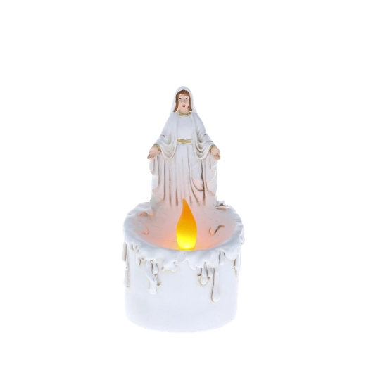 Led svíčka s figurkou Panny Marie 17 cm