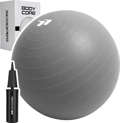 Gymnastický míč BodyCore 75 cm šedý