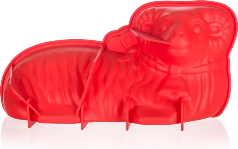 Silikonová forma na beránka 31 × 16 × 9 cm Culinaria červená