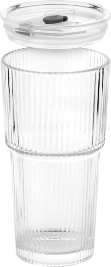 Víčko s těsněním a otvorem na brčko