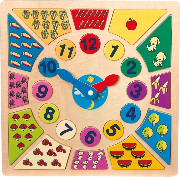 Vkládací výukové puzzle – nauč se hodiny small foot