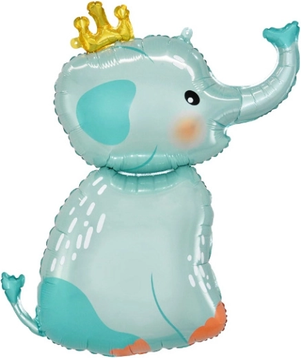 Fóliový balónek slon s korunou