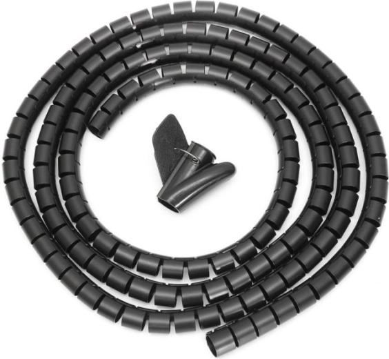 Spirálový organizér kabelů (ochranná maskovací opaska) černý 3 m - 1 kus
