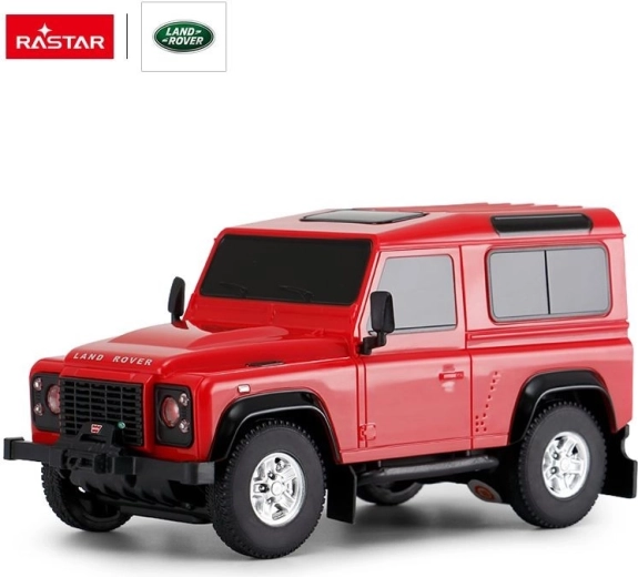 Dálkově ovládaný Land Rover Defender R/C v měřítku 1:24 – Červená