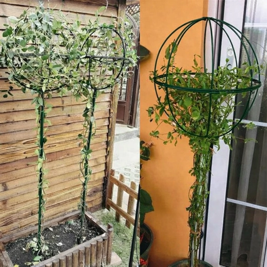 Zahradní kovová opora pro popínavé rostliny 50 × 10 cm, zelená
