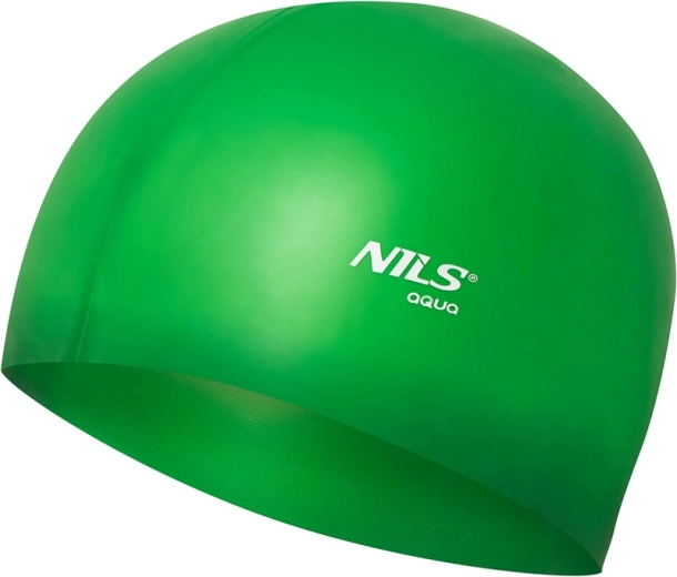 Silikonová plavecká čepice NILS Aqua zelená