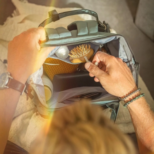 Chytrá organizace s termokapsami a kapsou na mokré věci