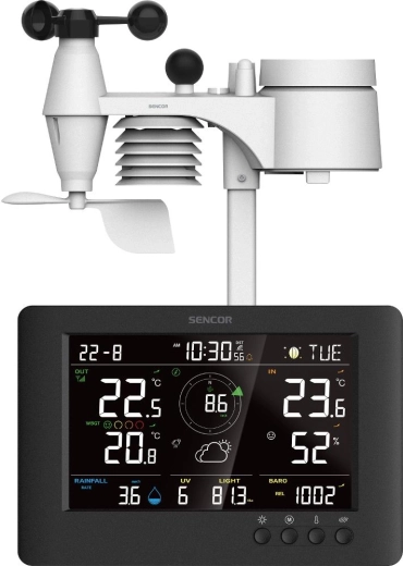 Sencor profesionální meteostanice SWS 9500 s bezdrátovým snímačem 8v1