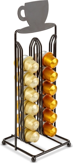 Kovový stojan na kapsle Nespresso až pro 28 kapslí