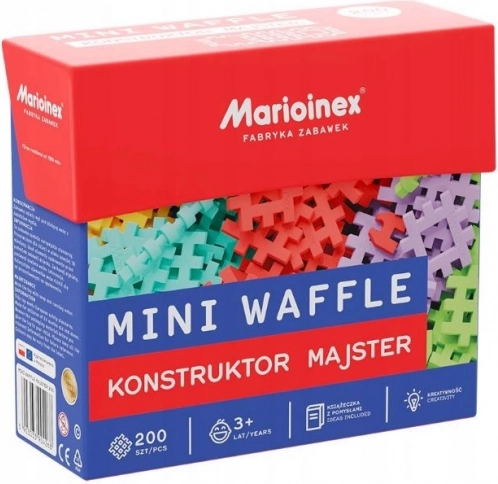 Stavebnice MARIOINEX MINI WAFFLE KONSTRUKTOR MAJSTER – 200 dílků