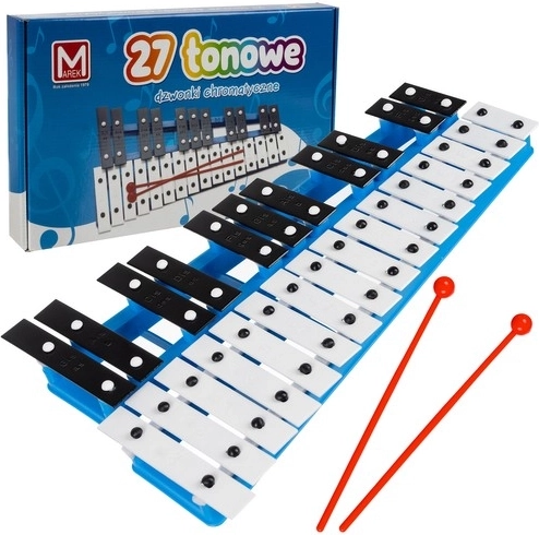 Chromatické zvonky 27 tónů s paličkami