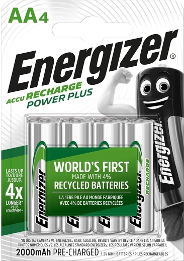 Nabíjecí baterie Energizer Power Plus AA 2000 mAh - 4 ks
